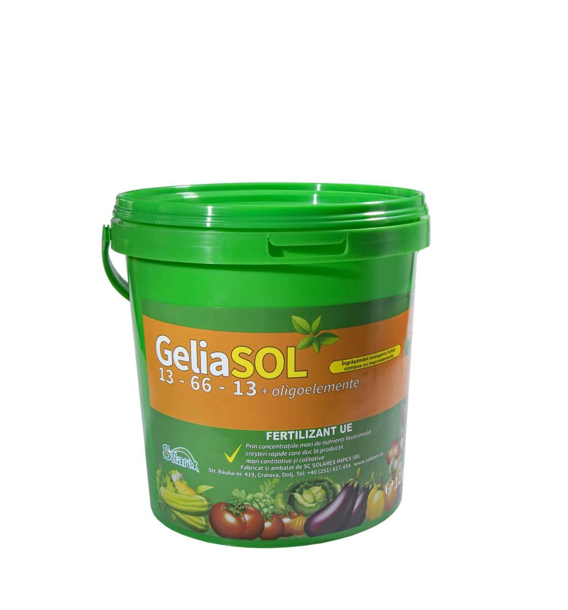 Fertilizant Geliasol 13-66-13+ME - 12kg, Concentrat GEL, Calitate Superioara