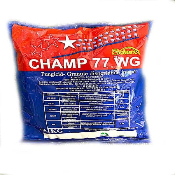 Fungicid Champ 77 WG - 1kg, Cupru, Tratament pomi, Vita de vie, Mana, Rapan
