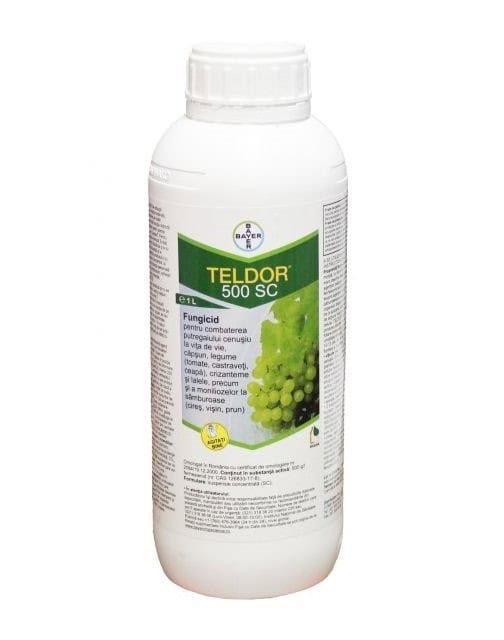 Fungicid TELDOR 500 SC - 1 Litru, Bayer, Sistemic, Putregai cenusiu, Monilioza