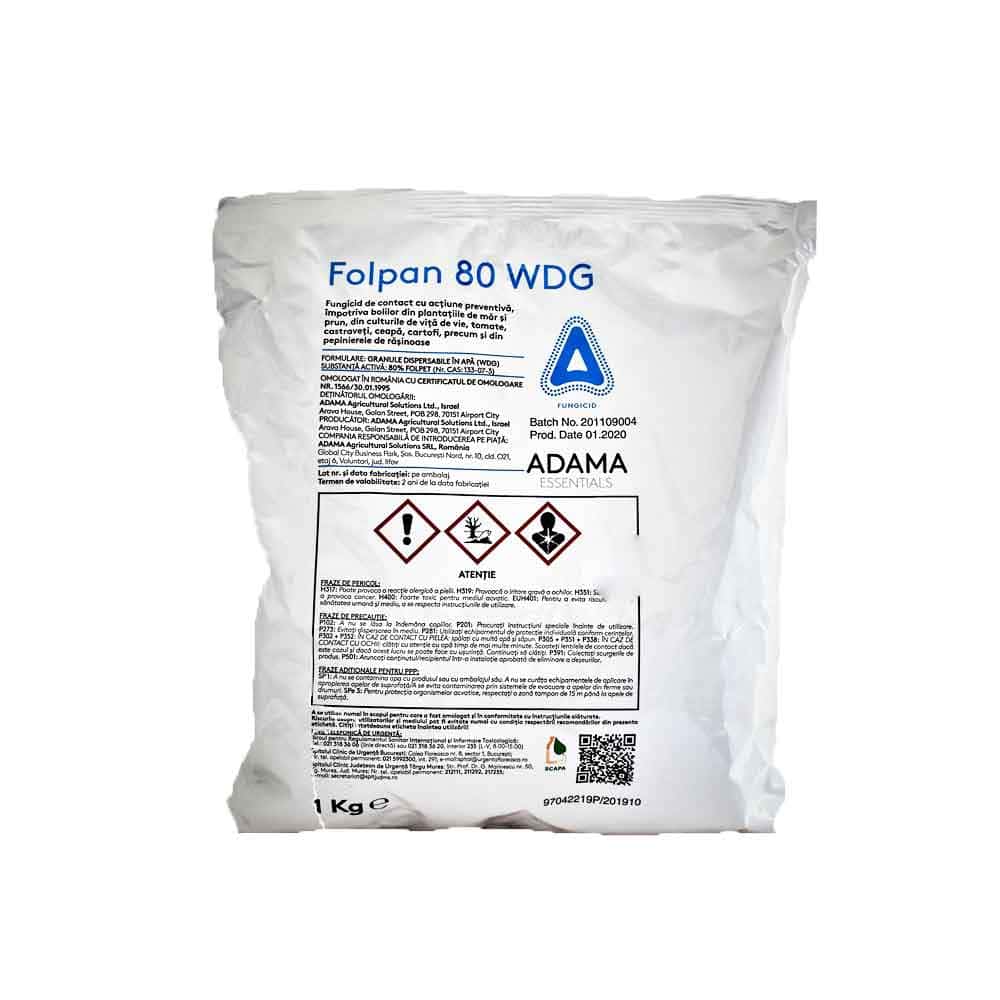 Fungicid FOLPAN 80 WDG – 1 Kg, Adama, Contact