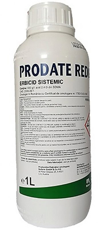 Erbicid PRODATE REDOX - 1 Litru, Nufarm, Postemergent, Sistemic, Porumb, Grau