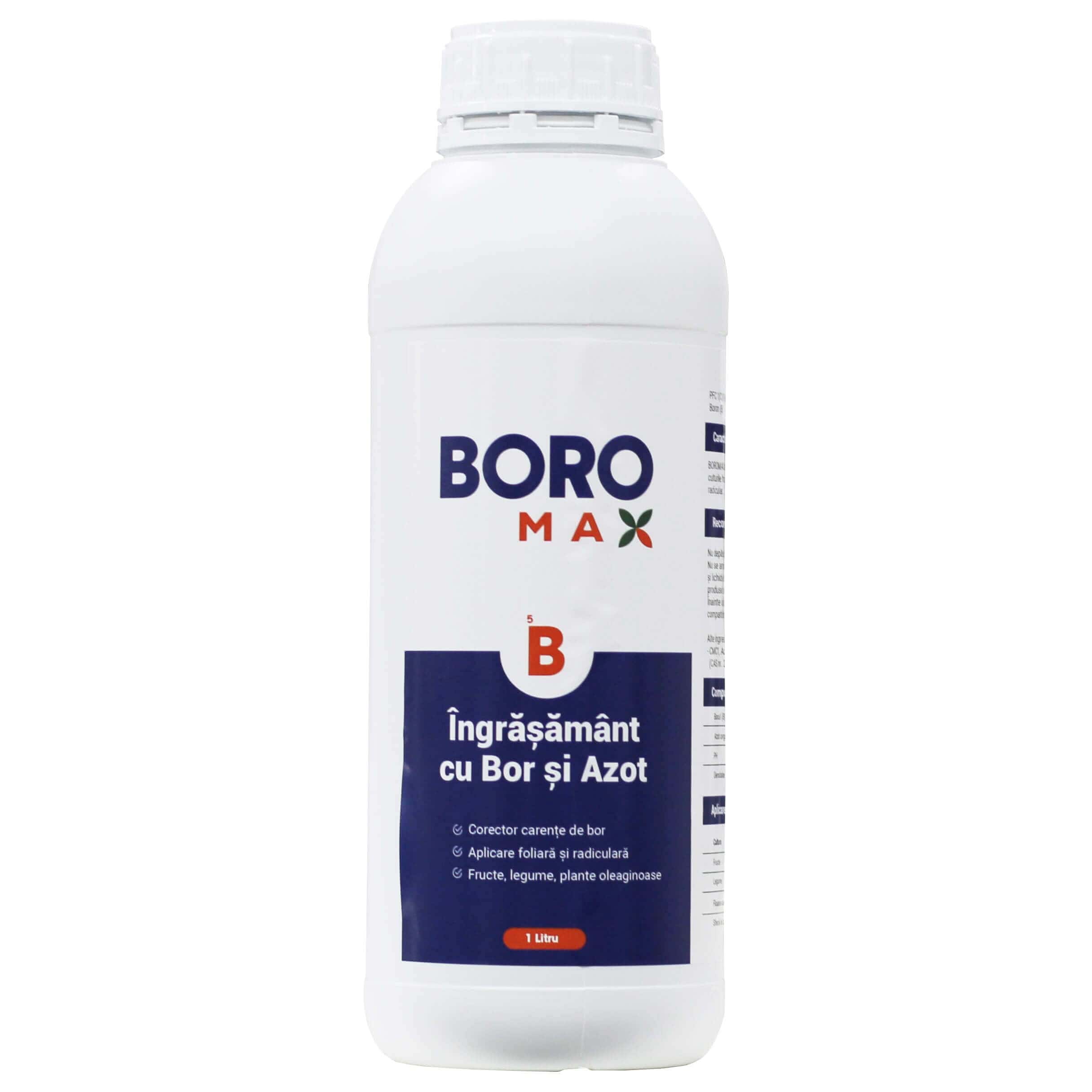Ingrasamant foliar cu bor si azot BOROMAX - 1 Litru, Floarea soarelui, Legume, Fructe