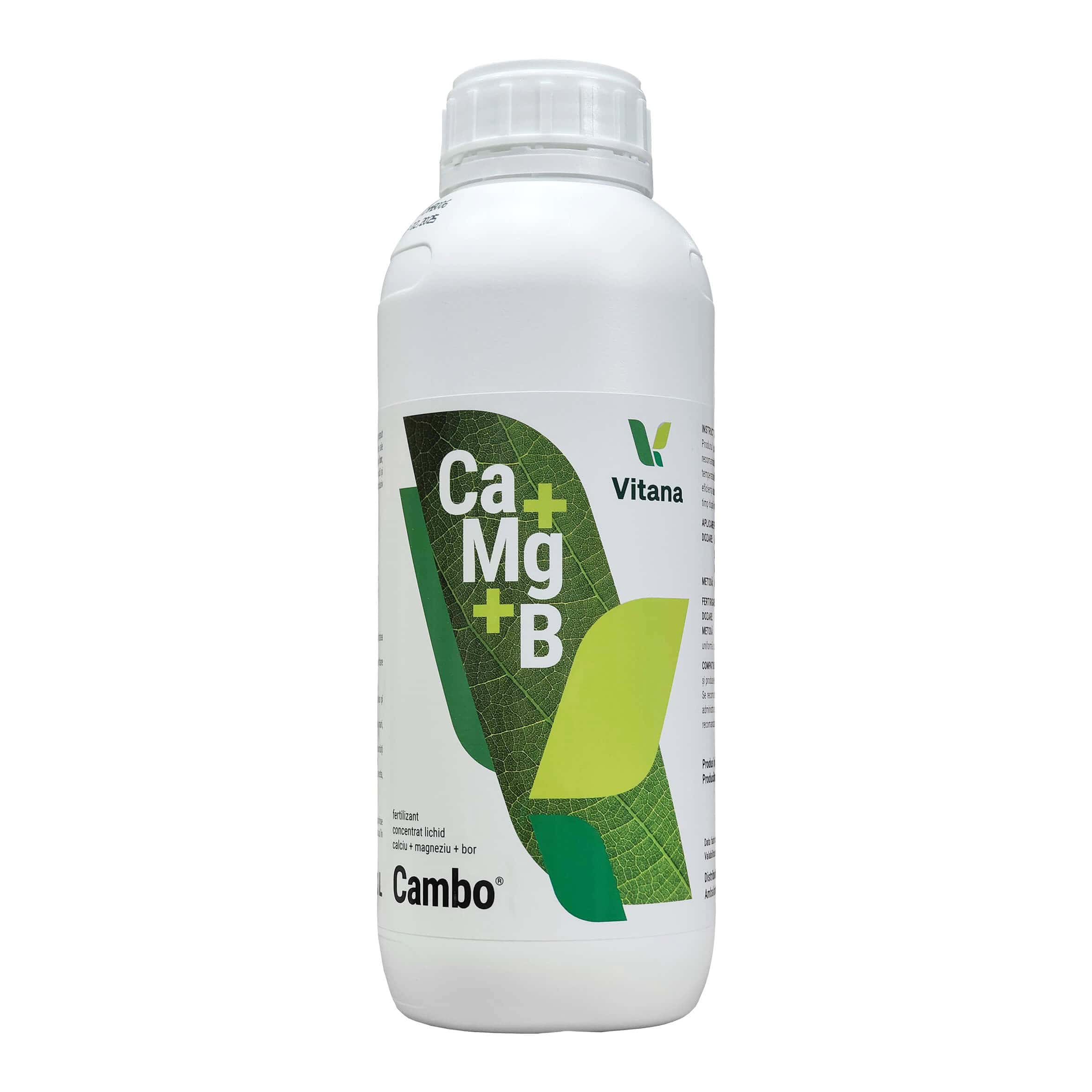 Ingrasamant foliar CAMBO®, Ca, Mg, B, Concentrat, Vitana - 1 Litru, Culturi de camp, Legume, Fructe