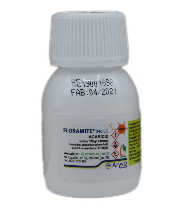 AInsecticid acaricid FLORAMITE 240 SC - 50 ml, UPL, Contact, Rosii, Ardei