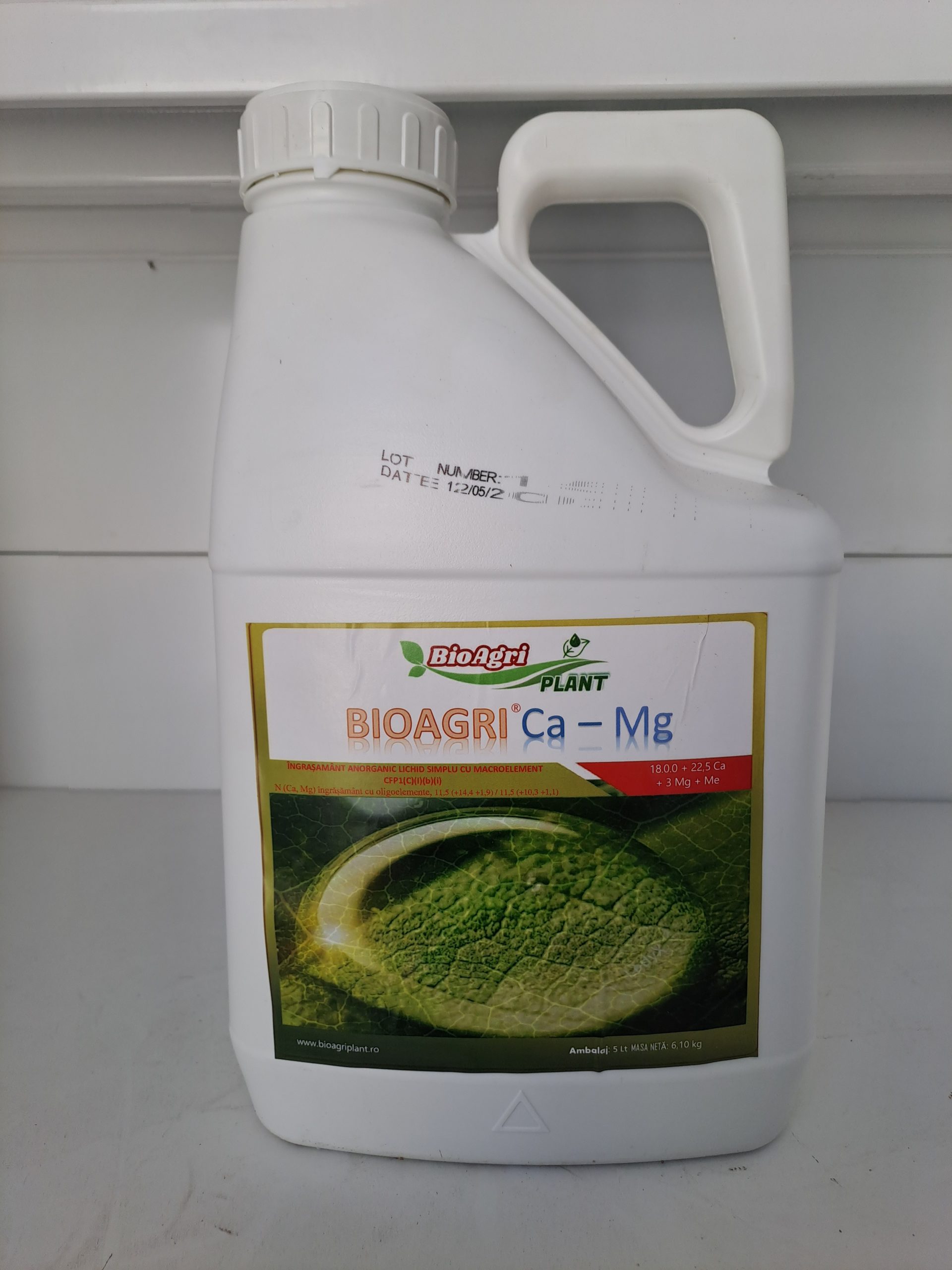 Îngrășământ Foliar BIOAGRI Ca-Mg (5 Litri) – Complex de Calciu și Magneziu pentru prevenirea carențelor