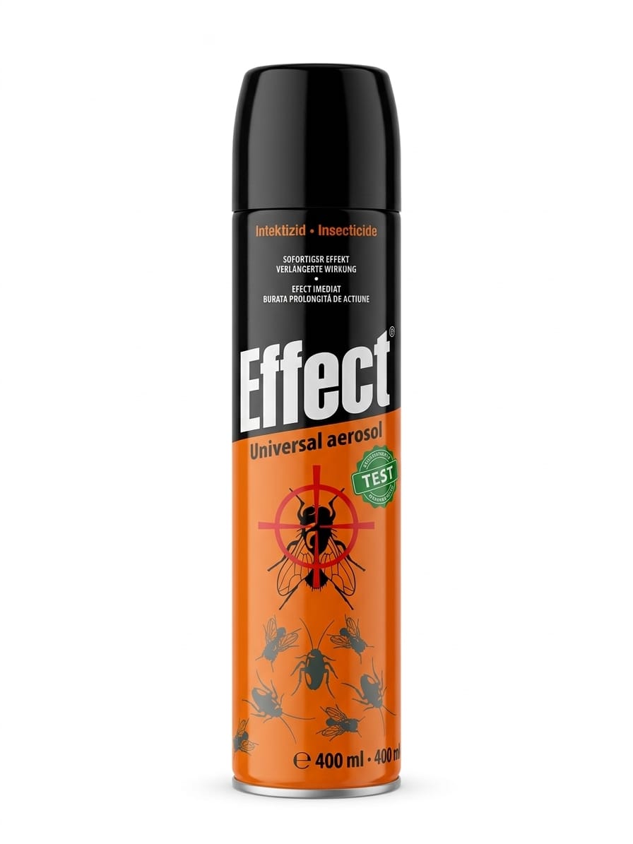Spray Insecticid Effect 400ml - Combatere Muște, Țânțari și Insecte Zburătoare (Interior și Exterior)