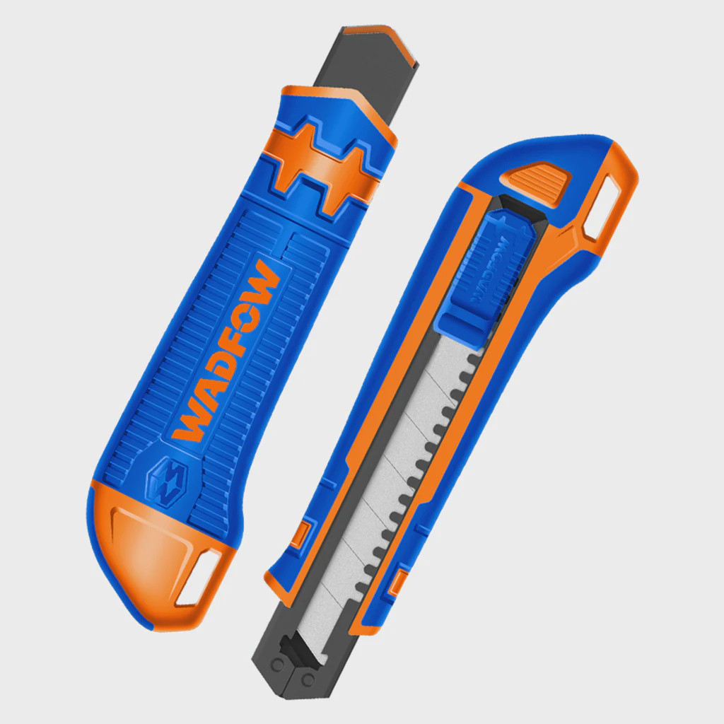 WADFOW Cutter cu Carcasă din Plastic 18x100mm - Design Ergonomic, Tăiere Precis