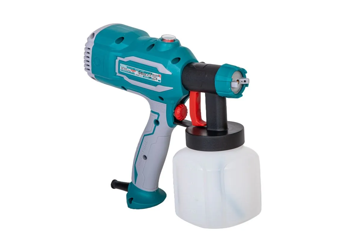 TOTAL Pistol de Vopsit Electric 450W - Capacitate 800ml, Gamă Industrială (Turație Reglabilă)