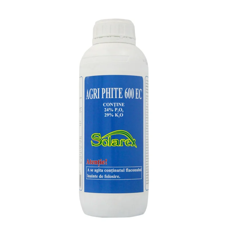 Îngrășământ Foliar Agri Phite 600 EC 1 L – Fertilizant Lichid pe Bază de Fosfit de Potasiu pentru Nutriție și Biofortificare