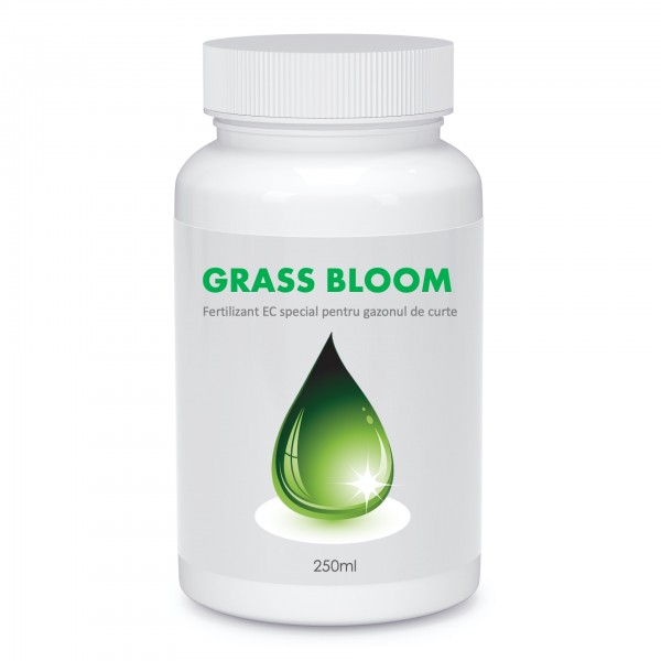Fertilizant lichid și biostimulator pentru gazon GRASS BLOOM 250 ml – Pentru o Culoare Verde Intensă și Înrădăcinare Puternică