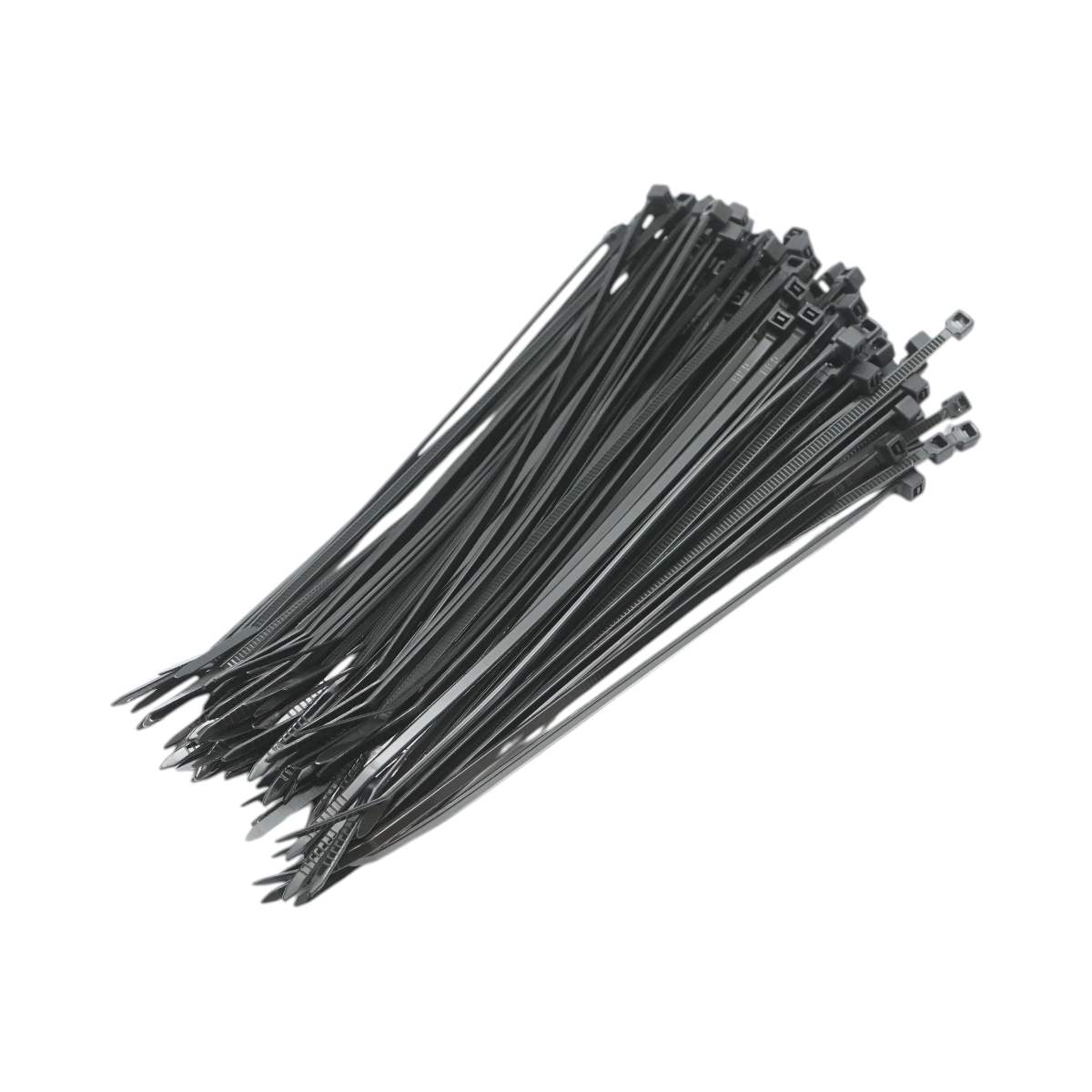 Coliere Plastic Negru 400x4.8 mm (Șoricei / Fașete) 100 buc – Bride de Strângere din Nylon Rezistente UV pentru Fixare și Organizare